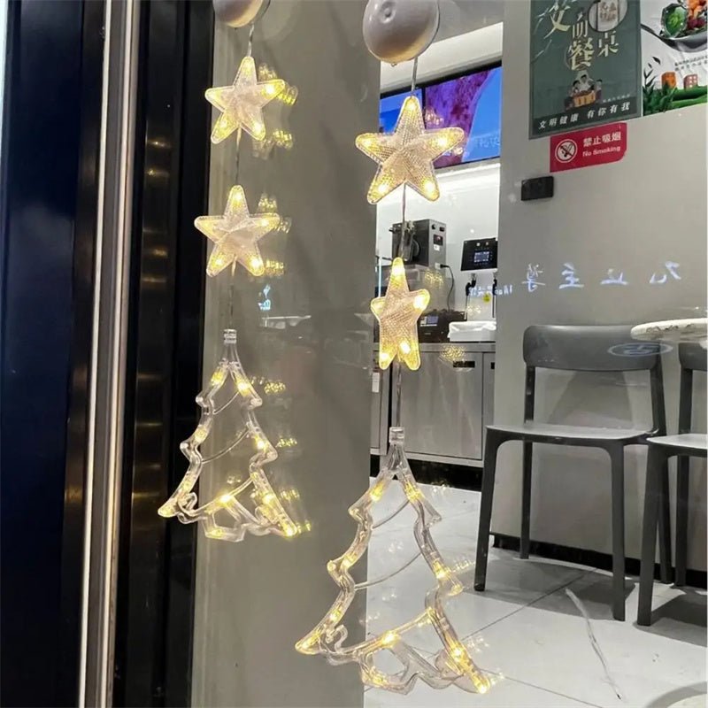 best Christmas 3pcs LED Light Star Xmas Tree Hanging Sucker Lamp Window Ornaments Decoration For Home Xmas Navidad 2023 New Year Decor Christmas Decorations 0 shop online at M2K Trends for