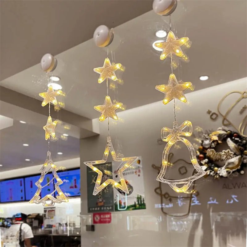 best Christmas 3pcs LED Light Star Xmas Tree Hanging Sucker Lamp Window Ornaments Decoration For Home Xmas Navidad 2023 New Year Decor Christmas Decorations 0 shop online at M2K Trends for