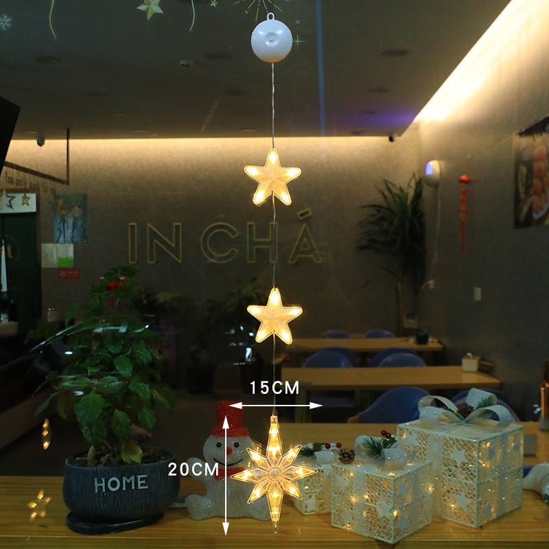 best Christmas 3pcs LED Light Star Xmas Tree Hanging Sucker Lamp Window Ornaments Decoration For Home Xmas Navidad 2023 New Year Decor Christmas Decorations 0 shop online at M2K Trends for
