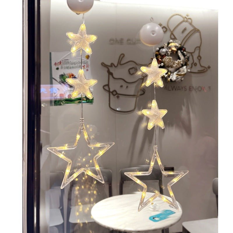 best Christmas 3pcs LED Light Star Xmas Tree Hanging Sucker Lamp Window Ornaments Decoration For Home Xmas Navidad 2023 New Year Decor Christmas Decorations 0 shop online at M2K Trends for