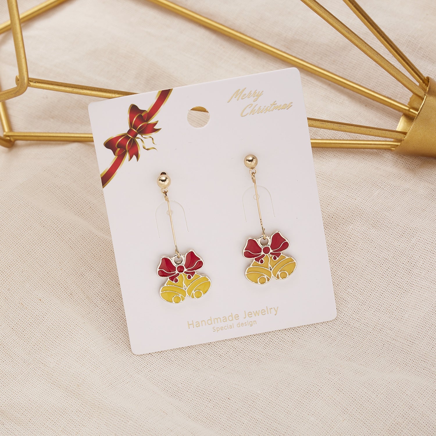 best Christmas Cartoon Angel Earrings Bells Five-pointed Stars Star Stud Earrings 0 shop online at M2K Trends for