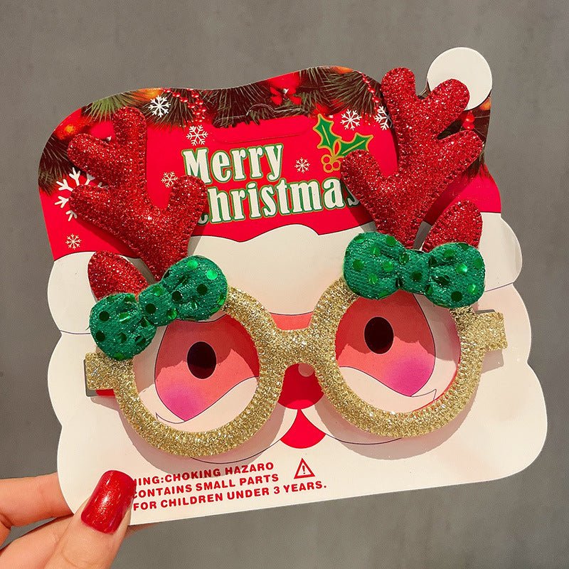 best Christmas Elk Glasses Frame Dress Up Couple 0 shop online at M2K Trends for