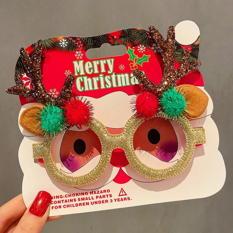 best Christmas Elk Glasses Frame Dress Up Couple 0 shop online at M2K Trends for