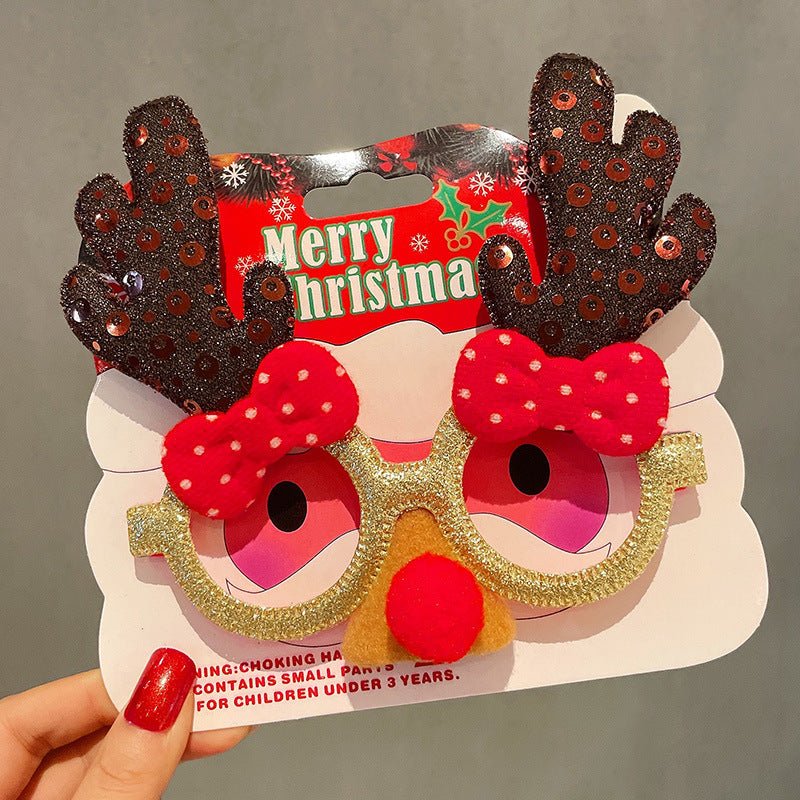 best Christmas Elk Glasses Frame Dress Up Couple 0 shop online at M2K Trends for