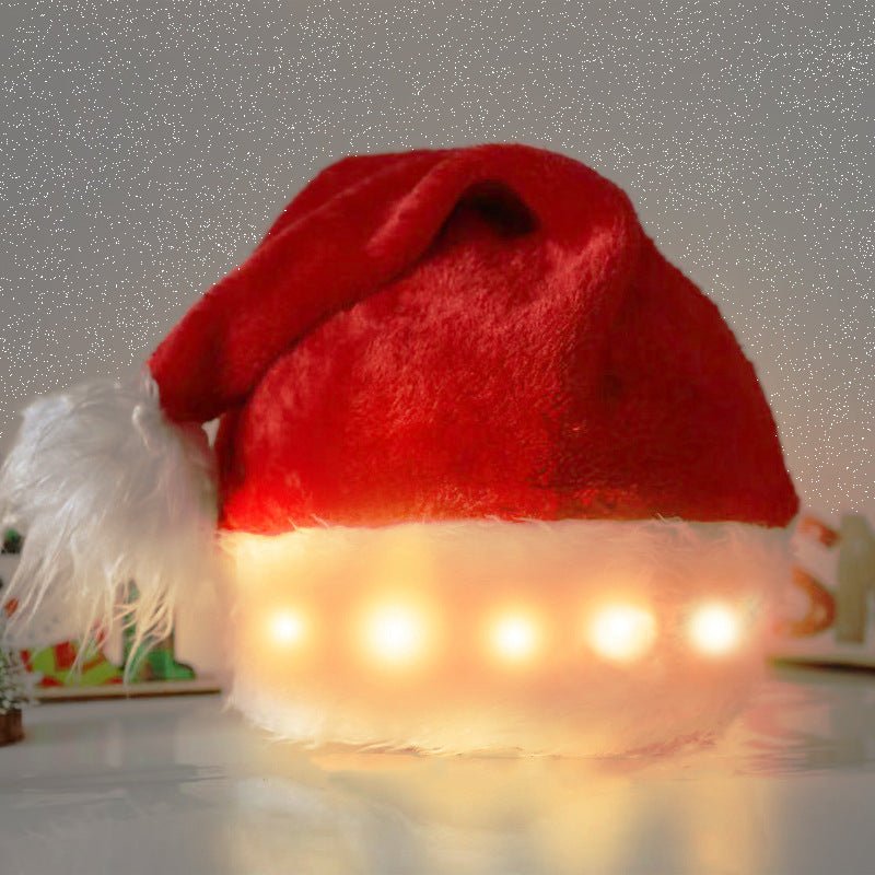 best Christmas Hat LED Light Plush Children's Adult Christmas Decorations Christmas Supplies Luminous Santa Hat Home Decoracion 0 shop online at M2K Trends for