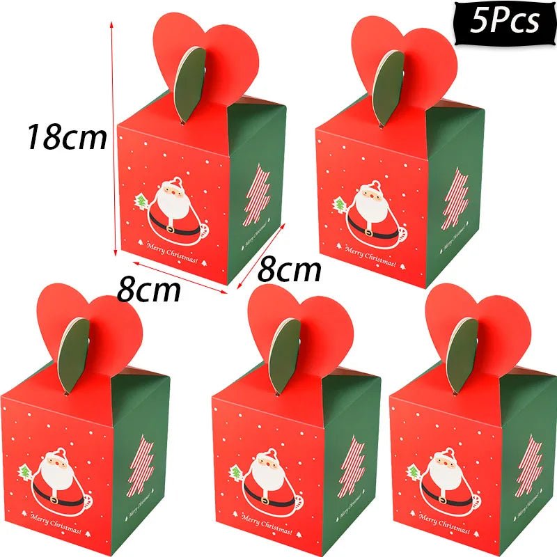 best Christmas paper Kids Candy Box Bag Navidad 2021 New year christmas home decoration Natal gift bags Kerst Noel Treats packing box shop online at M2K Trends for
