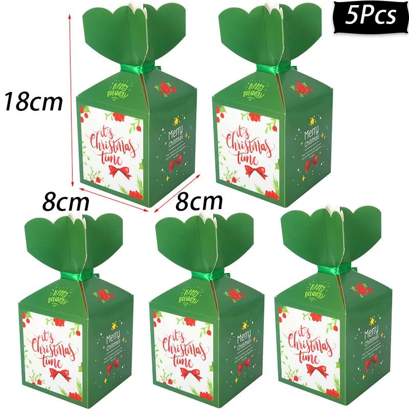 best Christmas paper Kids Candy Box Bag Navidad 2021 New year christmas home decoration Natal gift bags Kerst Noel Treats packing box shop online at M2K Trends for
