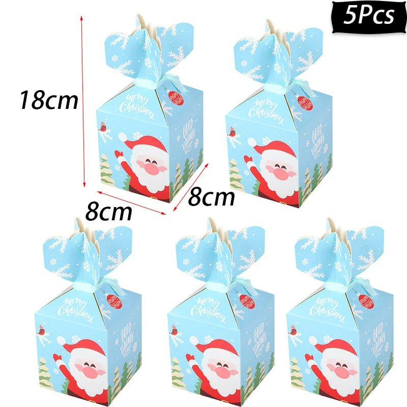 best Christmas paper Kids Candy Box Bag Navidad 2021 New year christmas home decoration Natal gift bags Kerst Noel Treats packing box shop online at M2K Trends for