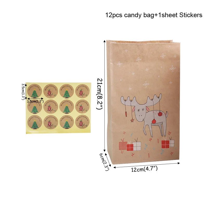 best Christmas paper Kids Candy Box Bag Navidad 2021 New year christmas home decoration Natal gift bags Kerst Noel Treats packing box shop online at M2K Trends for