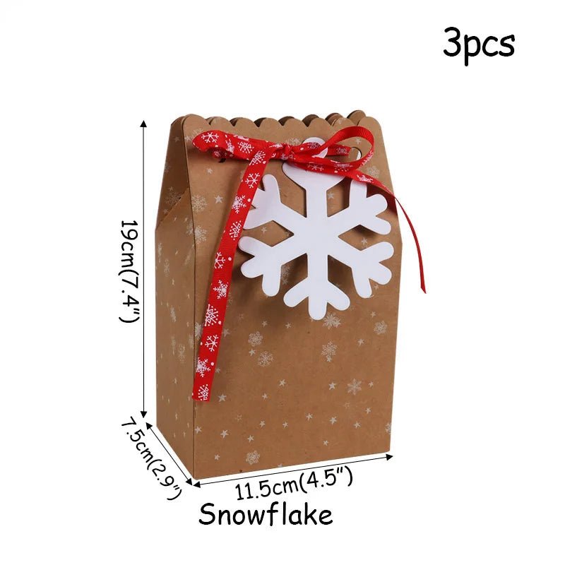 best Christmas paper Kids Candy Box Bag Navidad 2021 New year christmas home decoration Natal gift bags Kerst Noel Treats packing box shop online at M2K Trends for