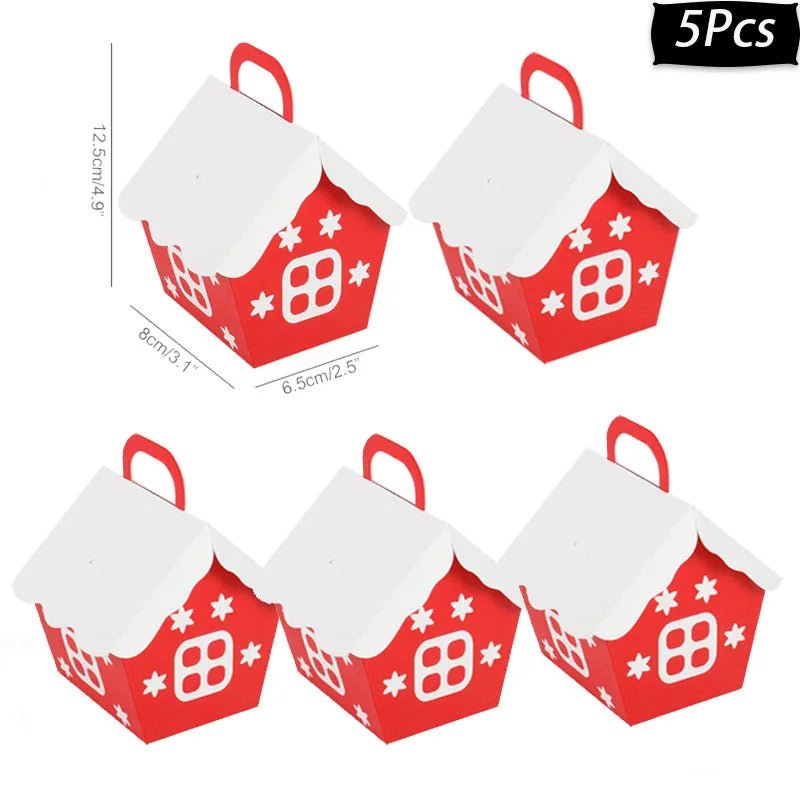 best Christmas paper Kids Candy Box Bag Navidad 2021 New year christmas home decoration Natal gift bags Kerst Noel Treats packing box shop online at M2K Trends for