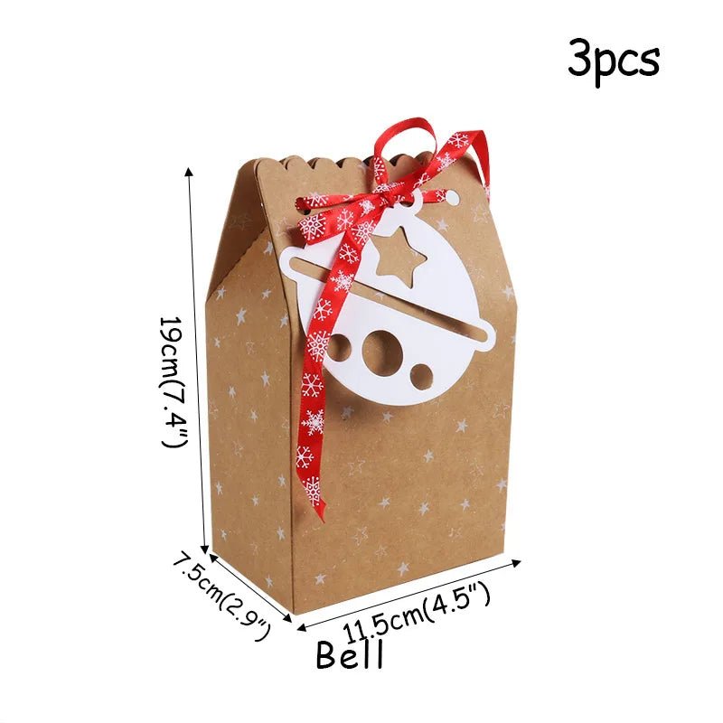 best Christmas paper Kids Candy Box Bag Navidad 2021 New year christmas home decoration Natal gift bags Kerst Noel Treats packing box shop online at M2K Trends for