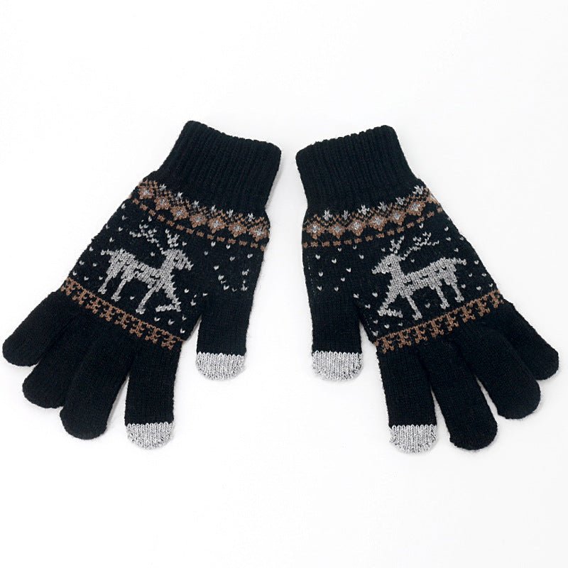 best Christmas Patterned Jacquard Knitted Gloves 0 shop online at M2K Trends for