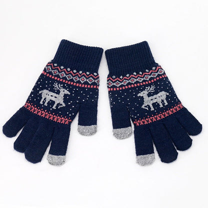 best Christmas Patterned Jacquard Knitted Gloves 0 shop online at M2K Trends for