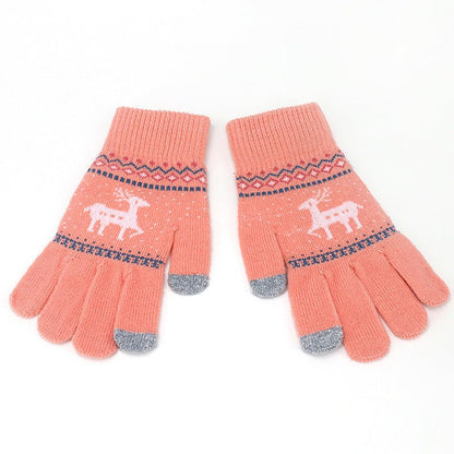 best Christmas Patterned Jacquard Knitted Gloves 0 shop online at M2K Trends for