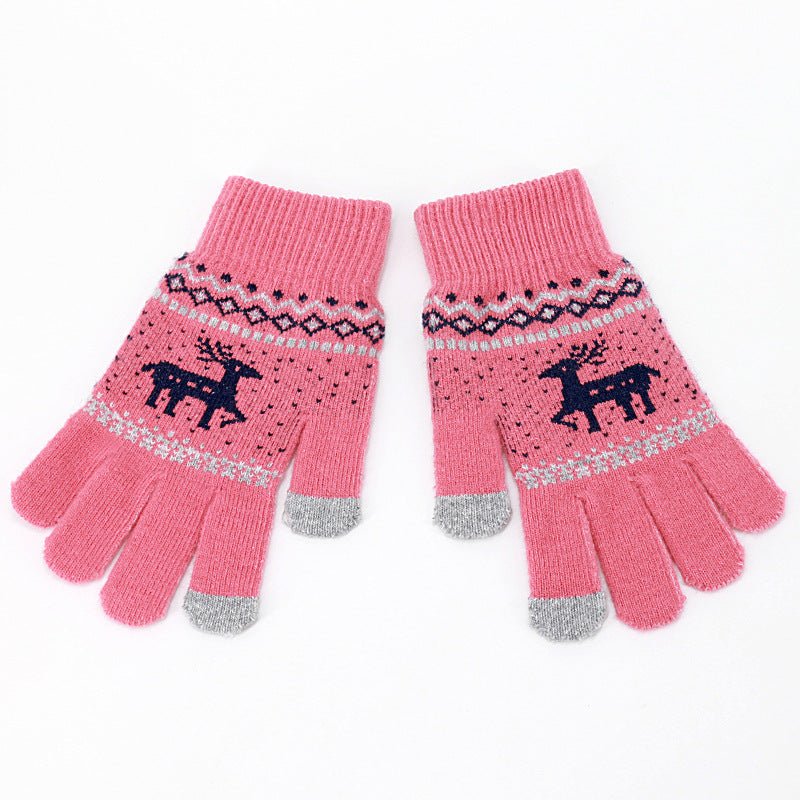 best Christmas Patterned Jacquard Knitted Gloves 0 shop online at M2K Trends for