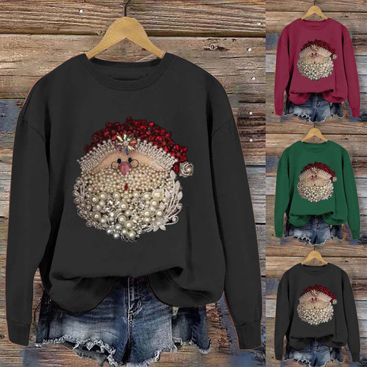 best Christmas Snowman Love Casual Long Sleeve Loose Polyester Cotton Round Neck Sweater 0 shop online at M2K Trends for