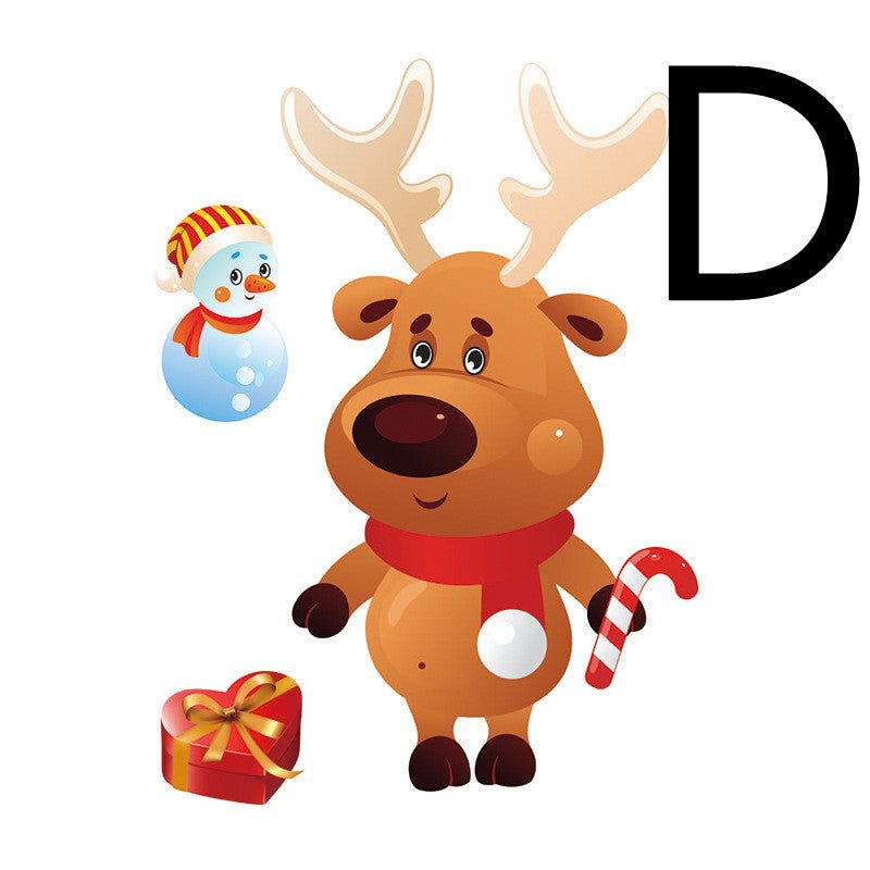 best Christmas Sticker Santa Elk Glass Window Decoration 0 shop online at M2K Trends for