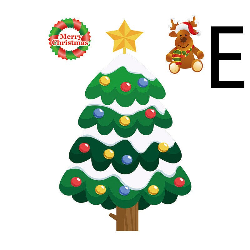 best Christmas Sticker Santa Elk Glass Window Decoration 0 shop online at M2K Trends for