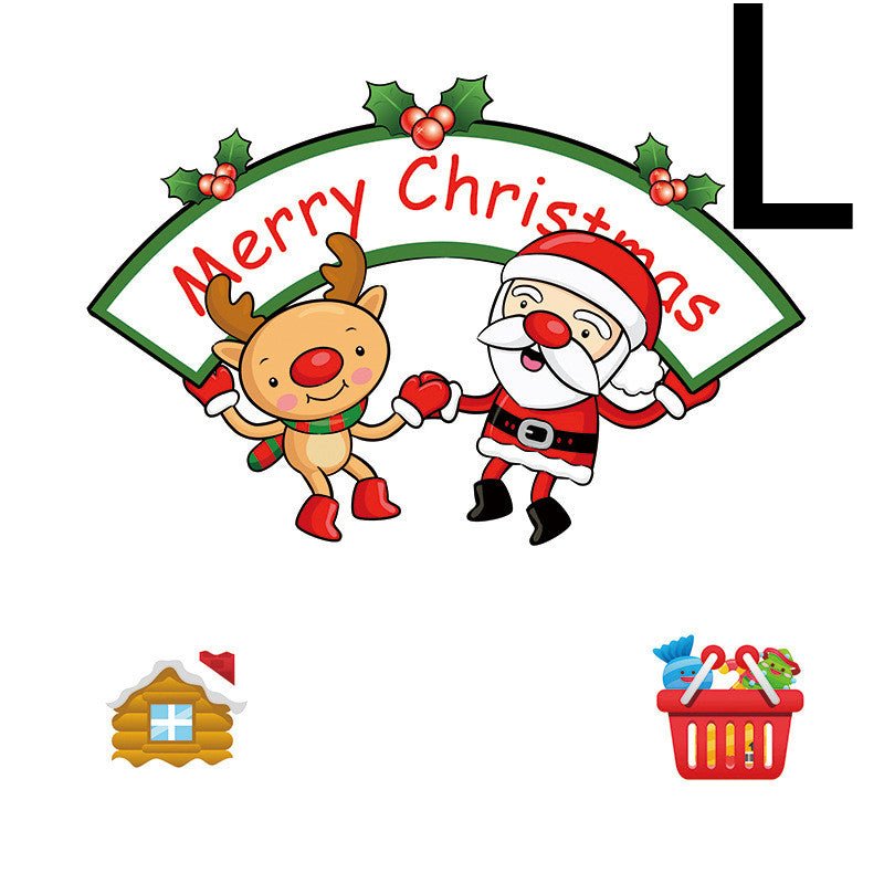 best Christmas Sticker Santa Elk Glass Window Decoration 0 shop online at M2K Trends for