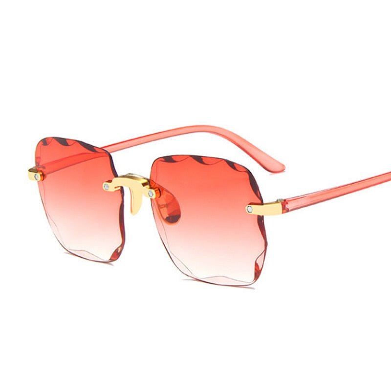best Classic Vintage Square Sunglasses Woman Gradient Mirror Frameless Sun Glasses Female Retro Fashion Rimless Oculos De Sol 0 shop online at M2K Trends for