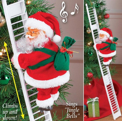 best Climbing Ladder Electric Santa Claus Climbing Red Ladder Doll Toy 0 shop online at M2K Trends for