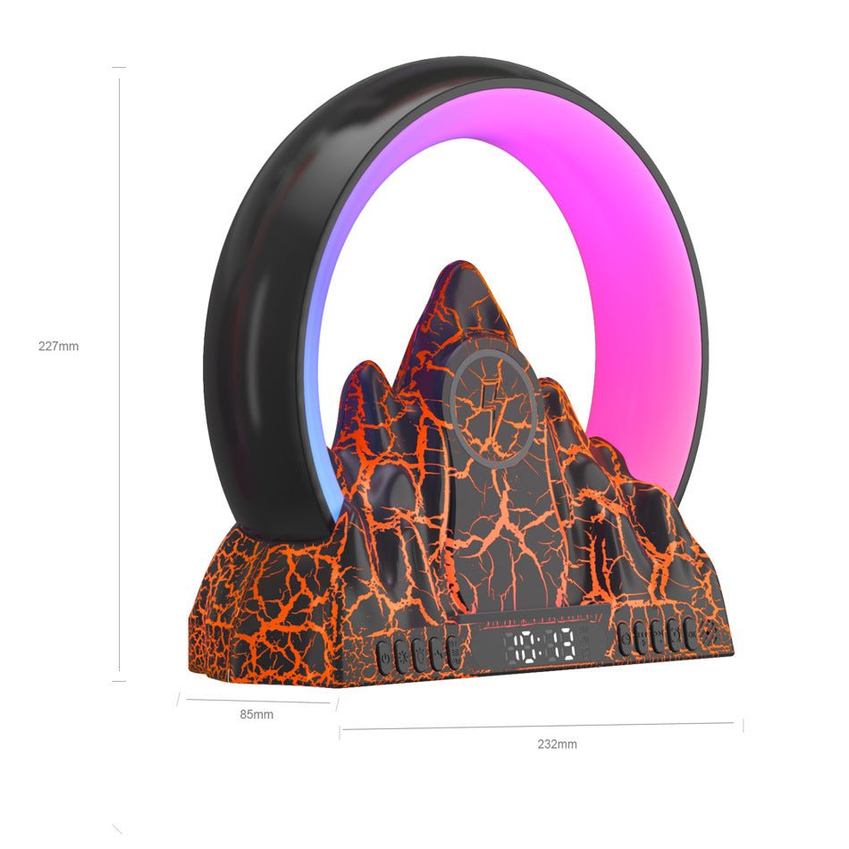 best Colorful Flame Mountain Wireless Charging Alarm Clock Wireless Charging shop online at M2K Trends for smart