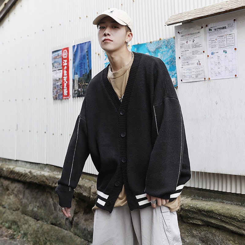 best Contrast color sweater cardigan sweater 0 shop online at M2K Trends for