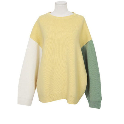 best Contrast knit sweater lazy sweater 0 shop online at M2K Trends for