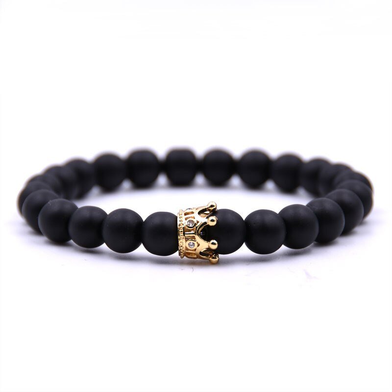 best Couple Bracelet Charms Stone Beads Men Jewelry Crown Bracelets For Women Bangles Pulseira Masculina Bileklik Pulseira Feminina 0 shop online at M2K Trends for