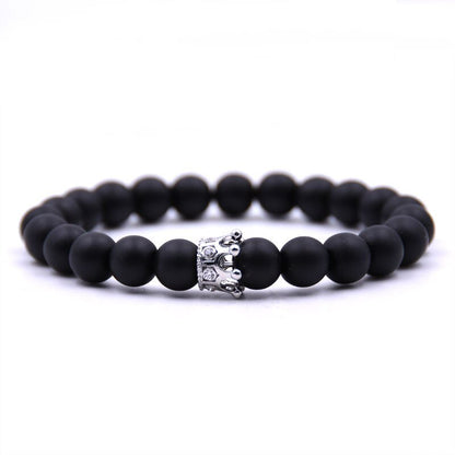 best Couple Bracelet Charms Stone Beads Men Jewelry Crown Bracelets For Women Bangles Pulseira Masculina Bileklik Pulseira Feminina 0 shop online at M2K Trends for