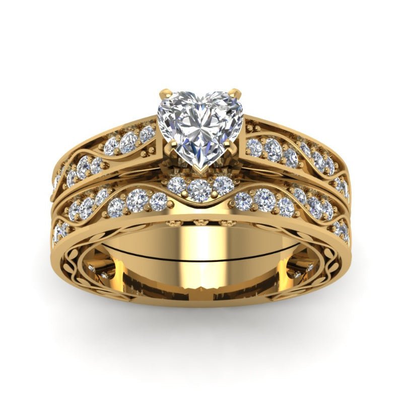 best Couple Ring with Zircon Golden Dragon Ring Accessories shop online at M2K Trends for Gold Ring