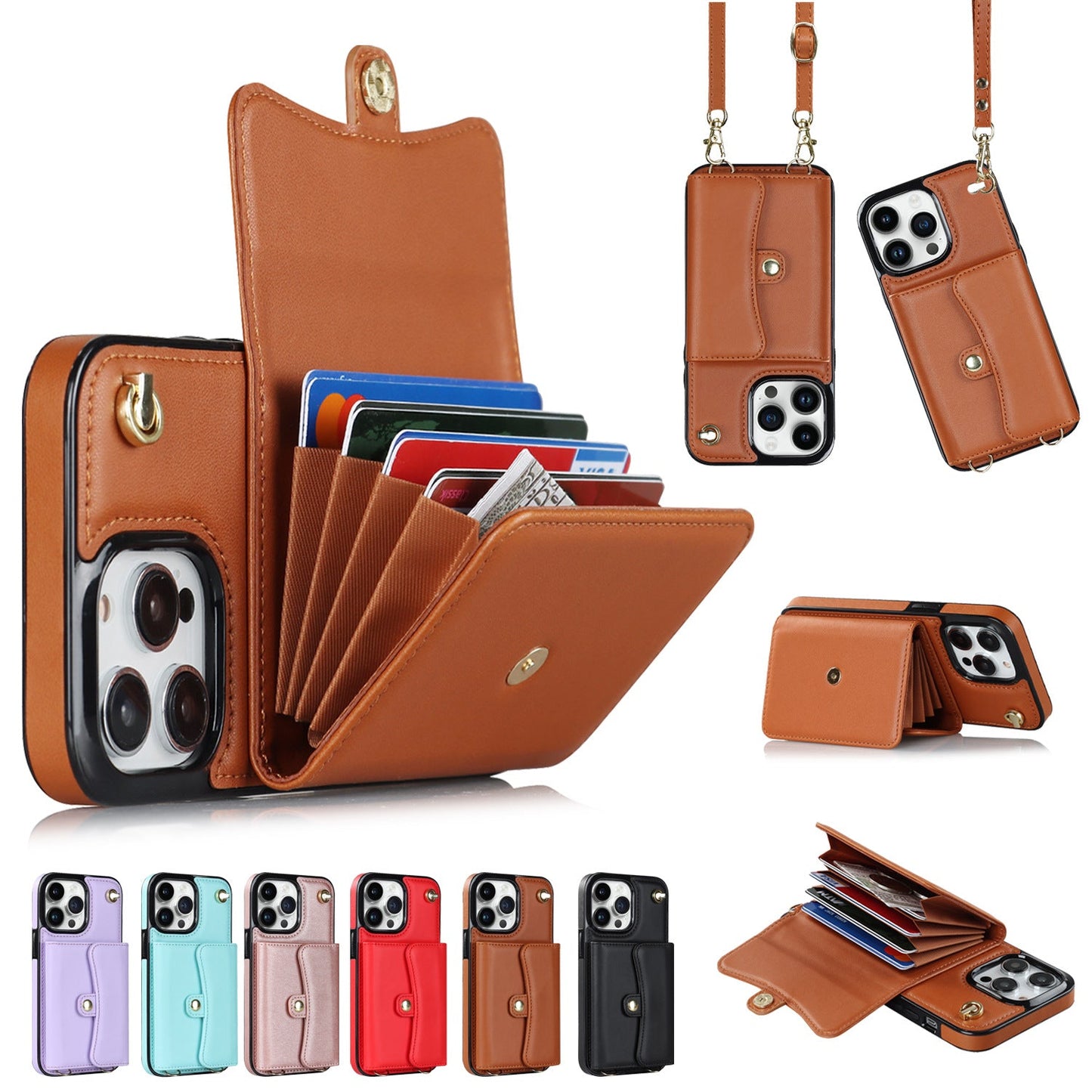 best Crossbody Card Holder Phone Case Multi-function Card Holder 0 shop online at M2K Trends for