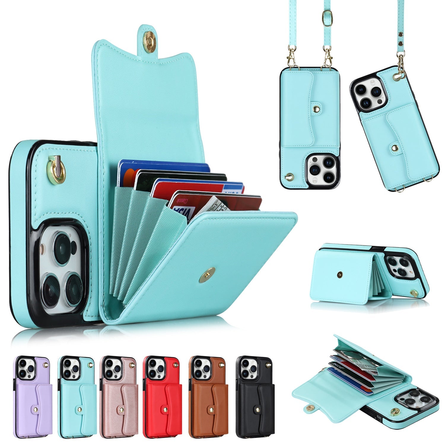 best Crossbody Card Holder Phone Case Multi-function Card Holder 0 shop online at M2K Trends for