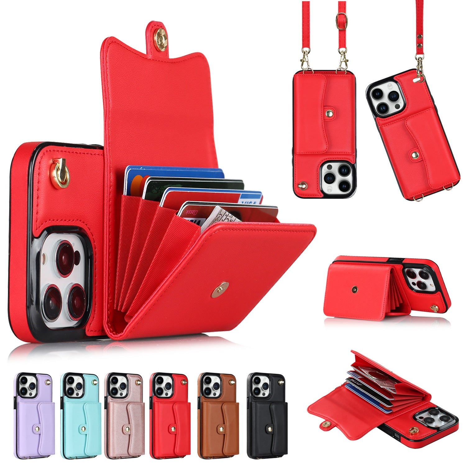 best Crossbody Card Holder Phone Case Multi-function Card Holder 0 shop online at M2K Trends for