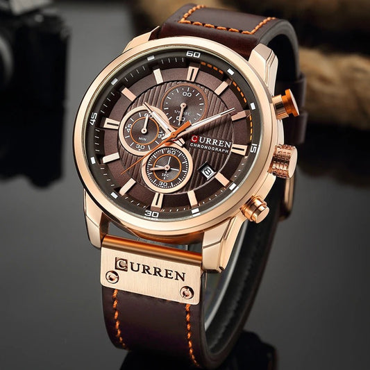 best CURREN 8291 Luxury Brand Men Analog Digital Leather Sports Watches Mens Watch Man Quartz Clock Relogio Masculino shop online at M2K Trends for
