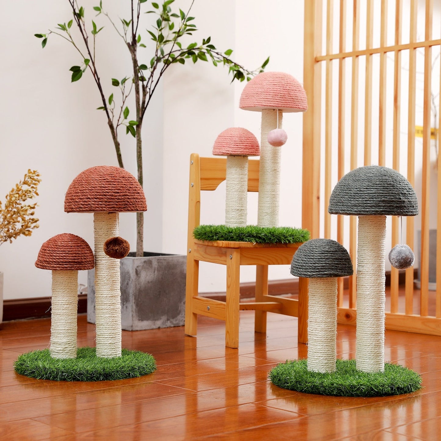 best Cute Cactus Pet Cat Tree Toy with Ball Scratching Post for Cat Kitten Climbing Mushroom Condo Protecting Furniture Fast Delivery Cute Cactus shop online at M2K Trends for Cute Cactus