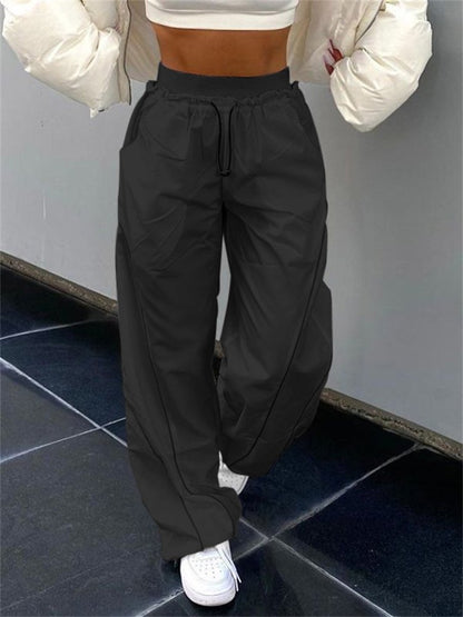 best Cuteandpsycho Loose High Waist Tech Baggy Sweatpants Streetwear Joggers Women Wide Leg Pants Casual Basic Punk Trousers Fashion 0 shop online at M2K Trends for