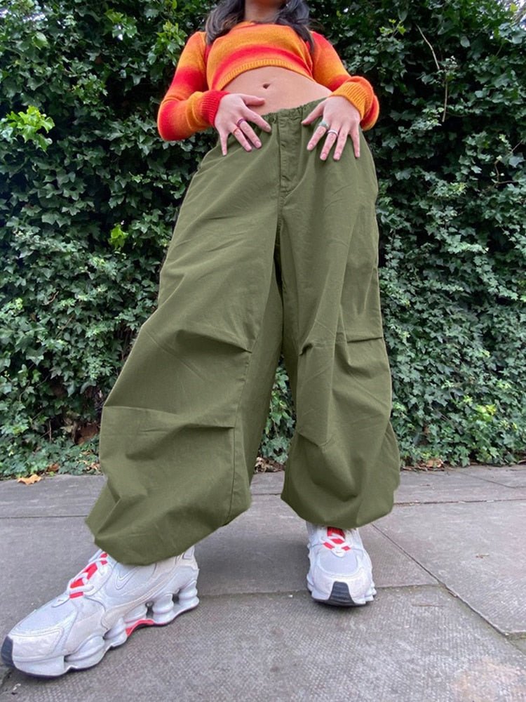 best Cuteandpsycho Streetwear Joggers Baggy Trousers Loose Wide Leg Women Punk Sweatpants Chic Solid Fashion Vintage Pants Casual Y2K 0 shop online at M2K Trends for