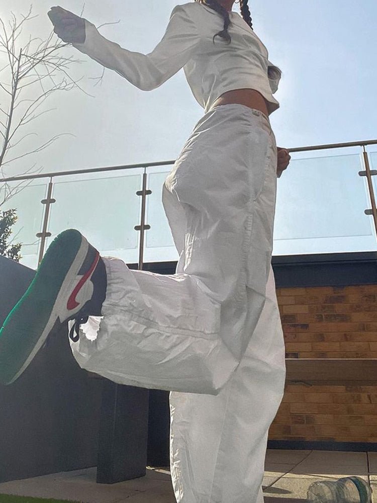 best Cuteandpsycho Streetwear Joggers Baggy Trousers Loose Wide Leg Women Punk Sweatpants Chic Solid Fashion Vintage Pants Casual Y2K 0 shop online at M2K Trends for