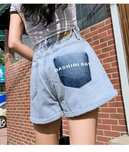 best Denim Shorts Women Summer a-Line High Waist 0 shop online at M2K Trends for