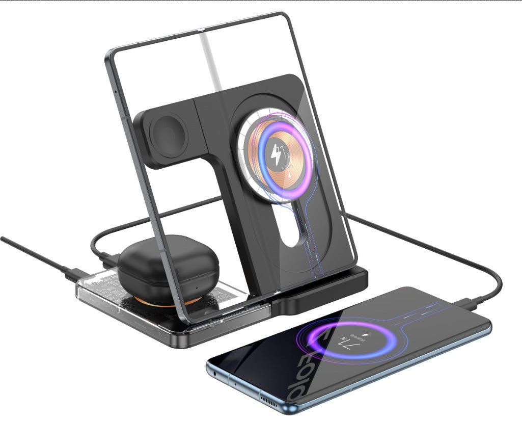 best Desktop Magnetic Three-in-one Wireless Charging Stand Foldable 0 shop online at M2K Trends for