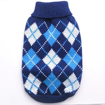 best Dog Cat Argyle Sweater Hoodie Pet Puppy Coat Jacket Autumn/Winter Apparel 5 Colours 6 Sizes shop online at M2K Trends for