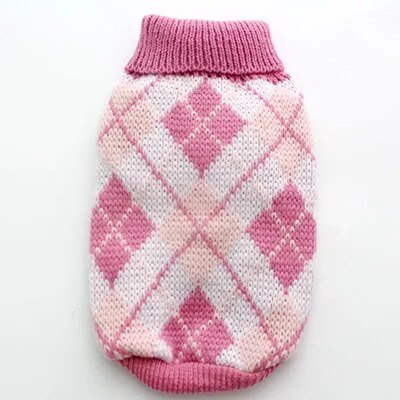 best Dog Cat Argyle Sweater Hoodie Pet Puppy Coat Jacket Autumn/Winter Apparel 5 Colours 6 Sizes shop online at M2K Trends for