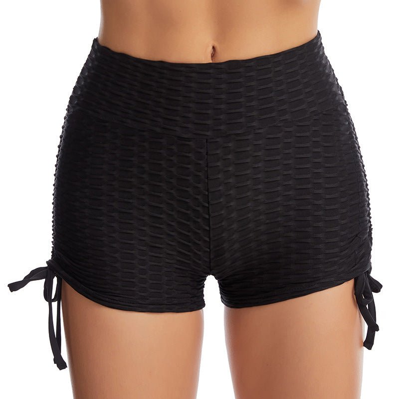 best Drawstring Shorts Textured Butt Lift Gym Workout Slim Jogging Fitness Yoga Leggings Shorts 4 shop online at M2K Trends for
