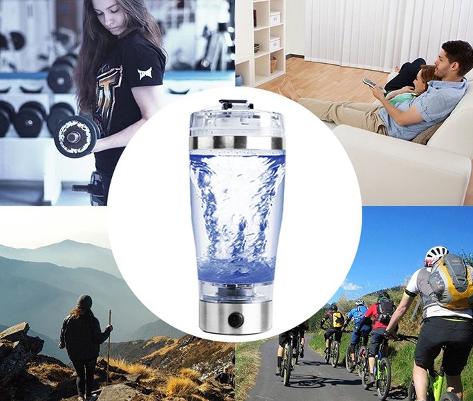 best Electric Protein Shake Stirrer USB Shake Bottle Milk Coffee Blender Kettle Sports And Fitness Charging Electric Shaker Cup 0 shop online at M2K Trends for smart