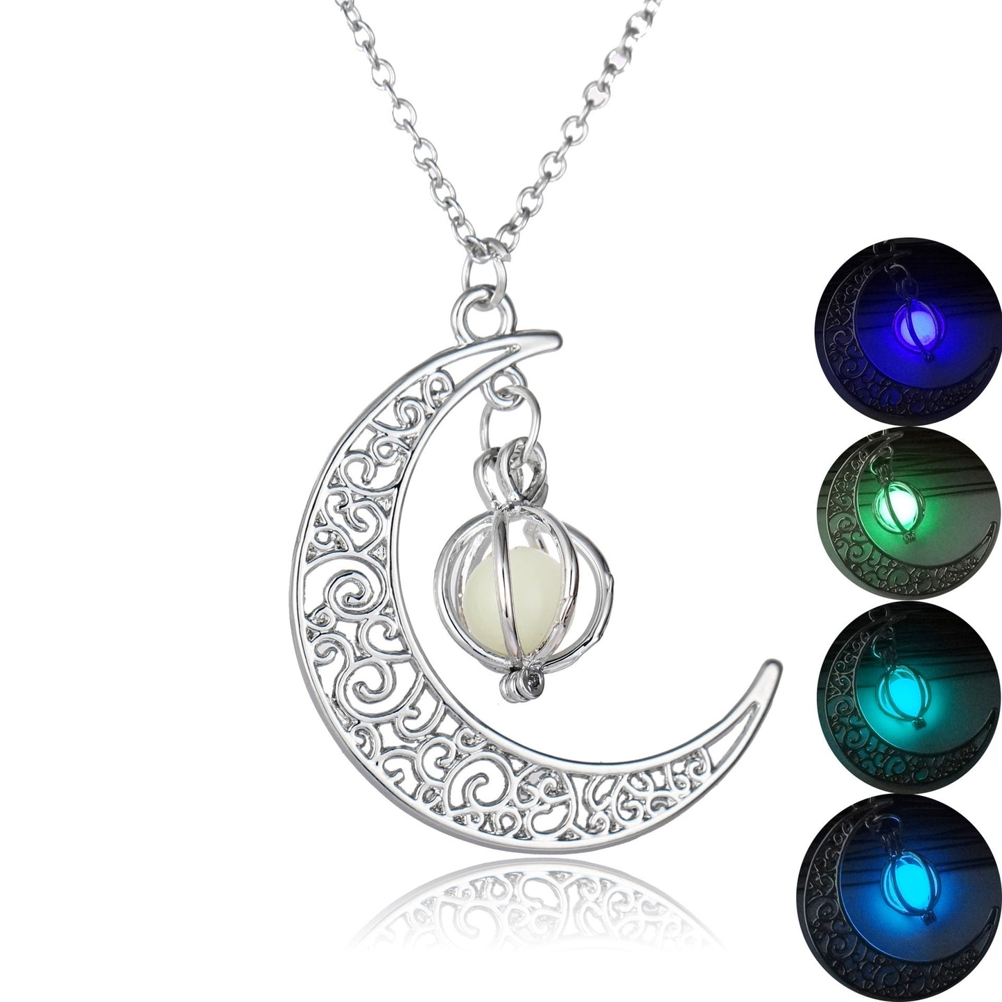 best Fashion Moon Natural Glowing Stone Healing Necklace Women Gift Charm Luminous Pendant Necklace Jewelry 0 shop online at M2K Trends for