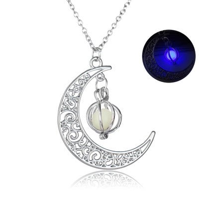 best Fashion Moon Natural Glowing Stone Healing Necklace Women Gift Charm Luminous Pendant Necklace Jewelry 0 shop online at M2K Trends for