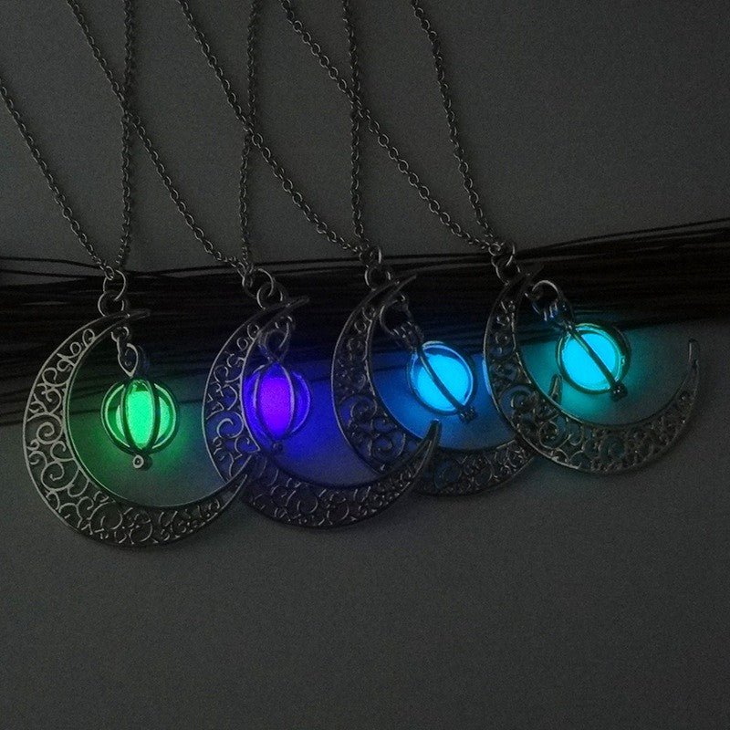 best Fashion Moon Natural Glowing Stone Healing Necklace Women Gift Charm Luminous Pendant Necklace Jewelry 0 shop online at M2K Trends for