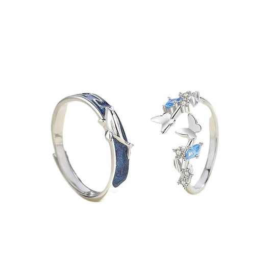 best Fashion Whale Butterfly Couple Ring Girl Accessories shop online at M2K Trends for